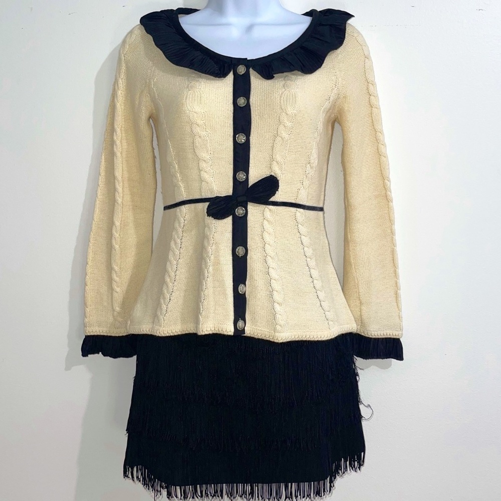 Anthropologie Guinevere Cable Knit Cardigan